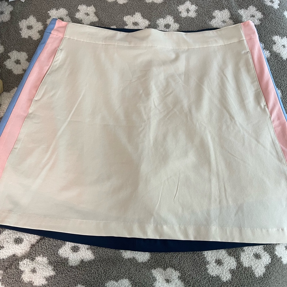 Lady Hagen Cream A-Line Mini Skort Athletic Casual